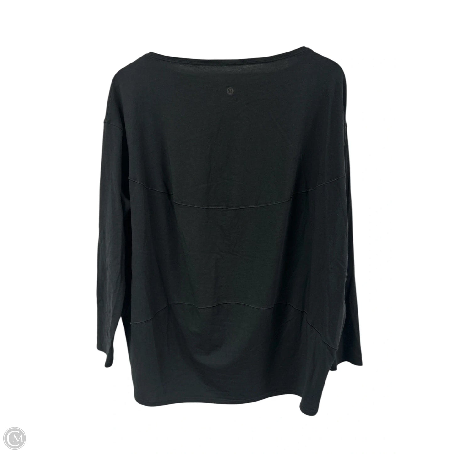 Athletic Top Long Sleeve Crewneck By Lululemon In Black, Size: 12