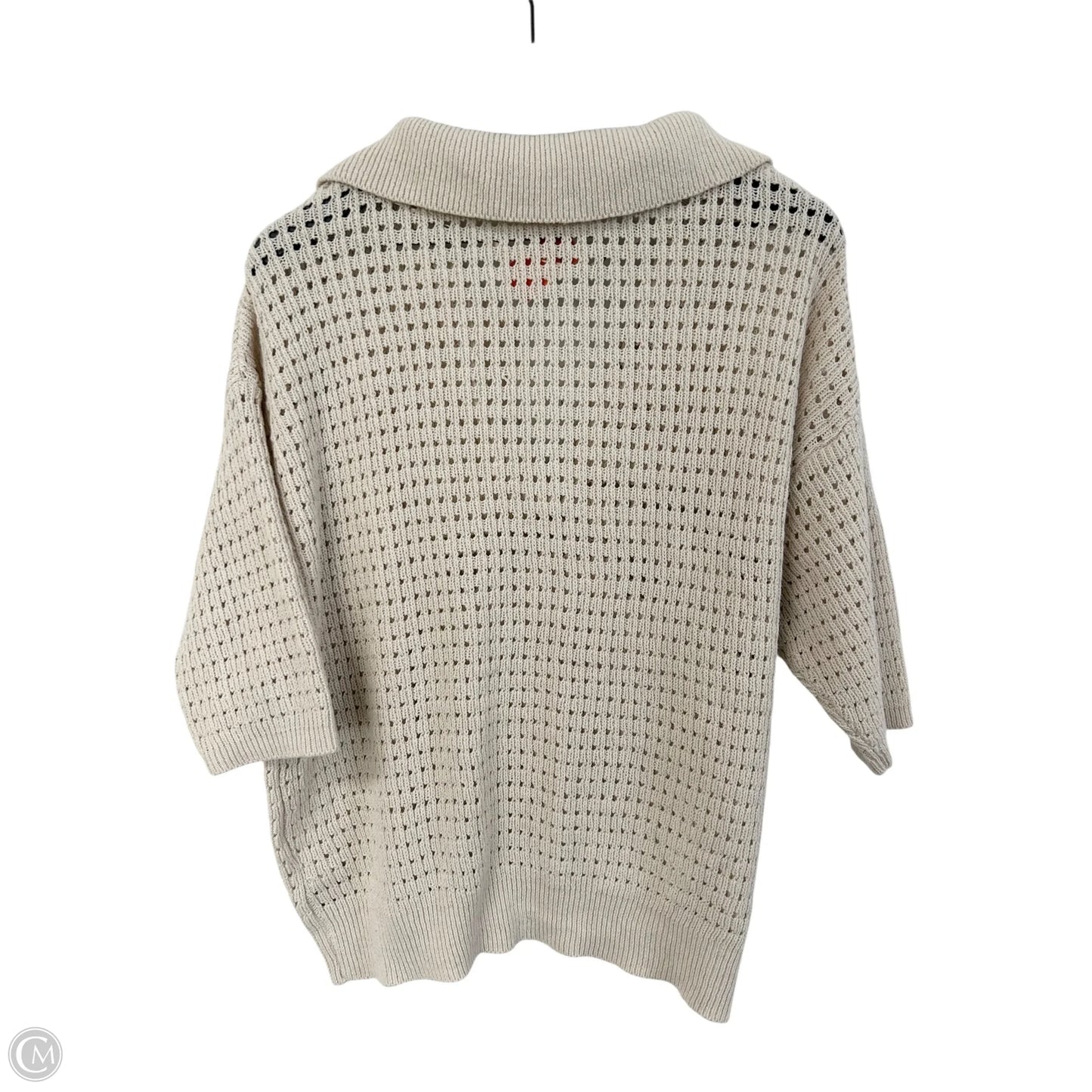 Sweater Short Sleeve By City Chic In Beige, Size: 18