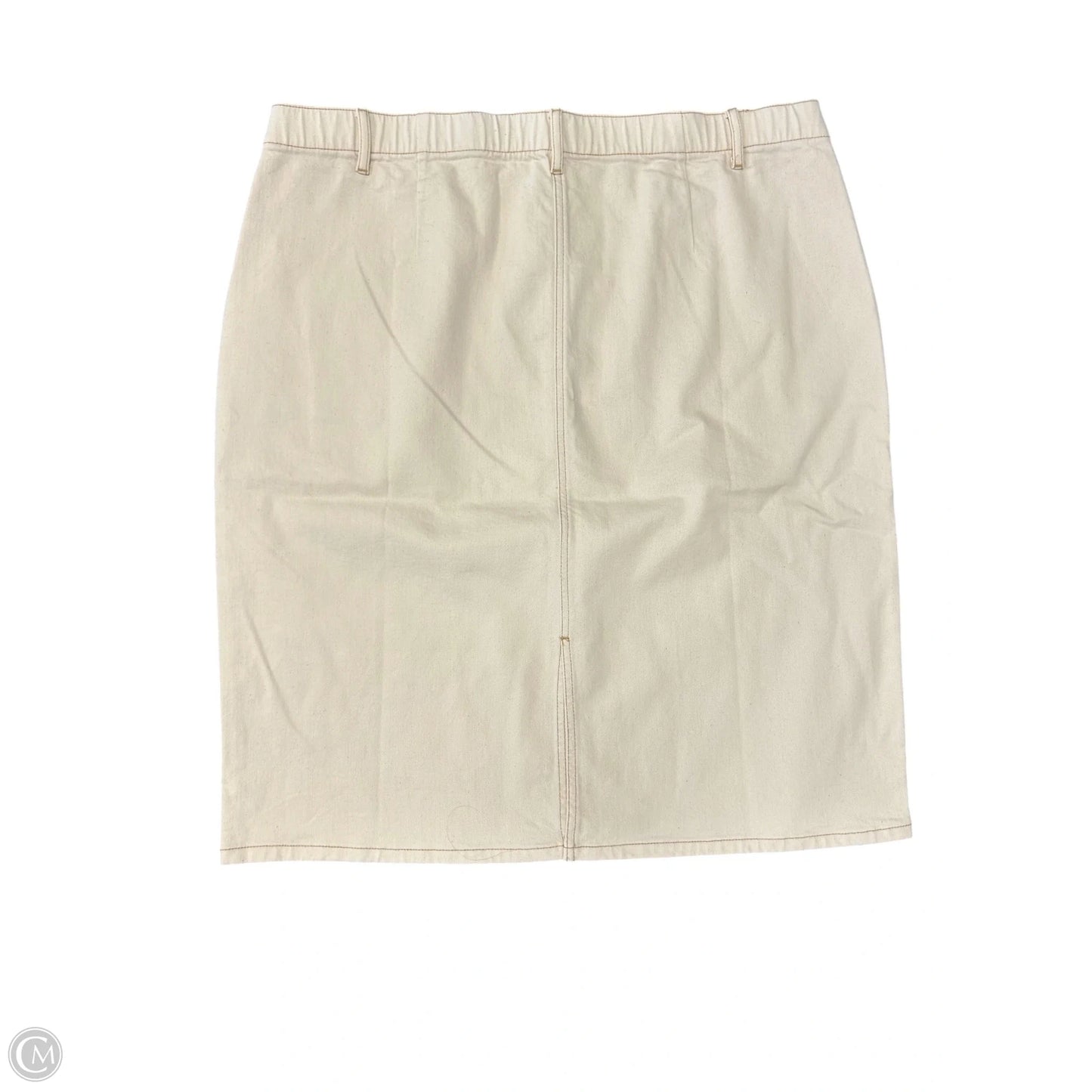 Skirt Midi By J. Jill In Cream Denim, Size: 20