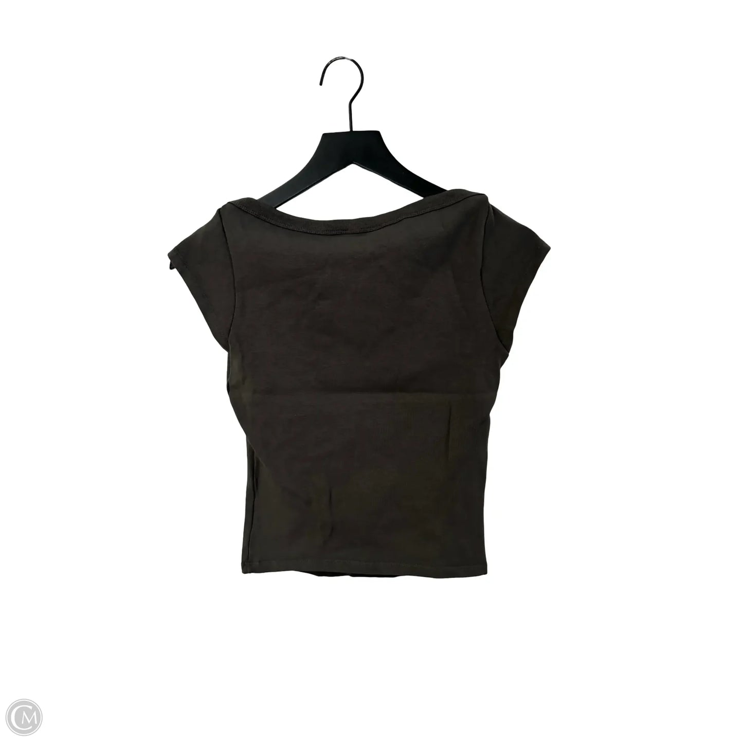 Top Short Sleeve By Zara In Grey, Size: L