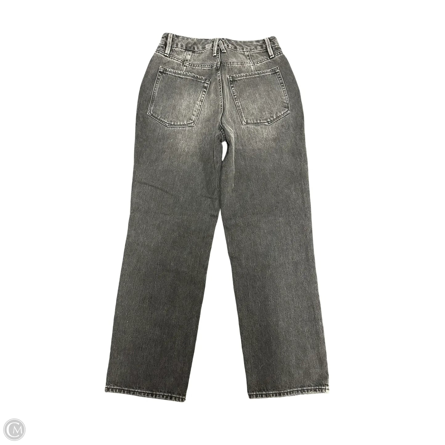 Jeans Straight By Good American In Black Denim, Size: 4