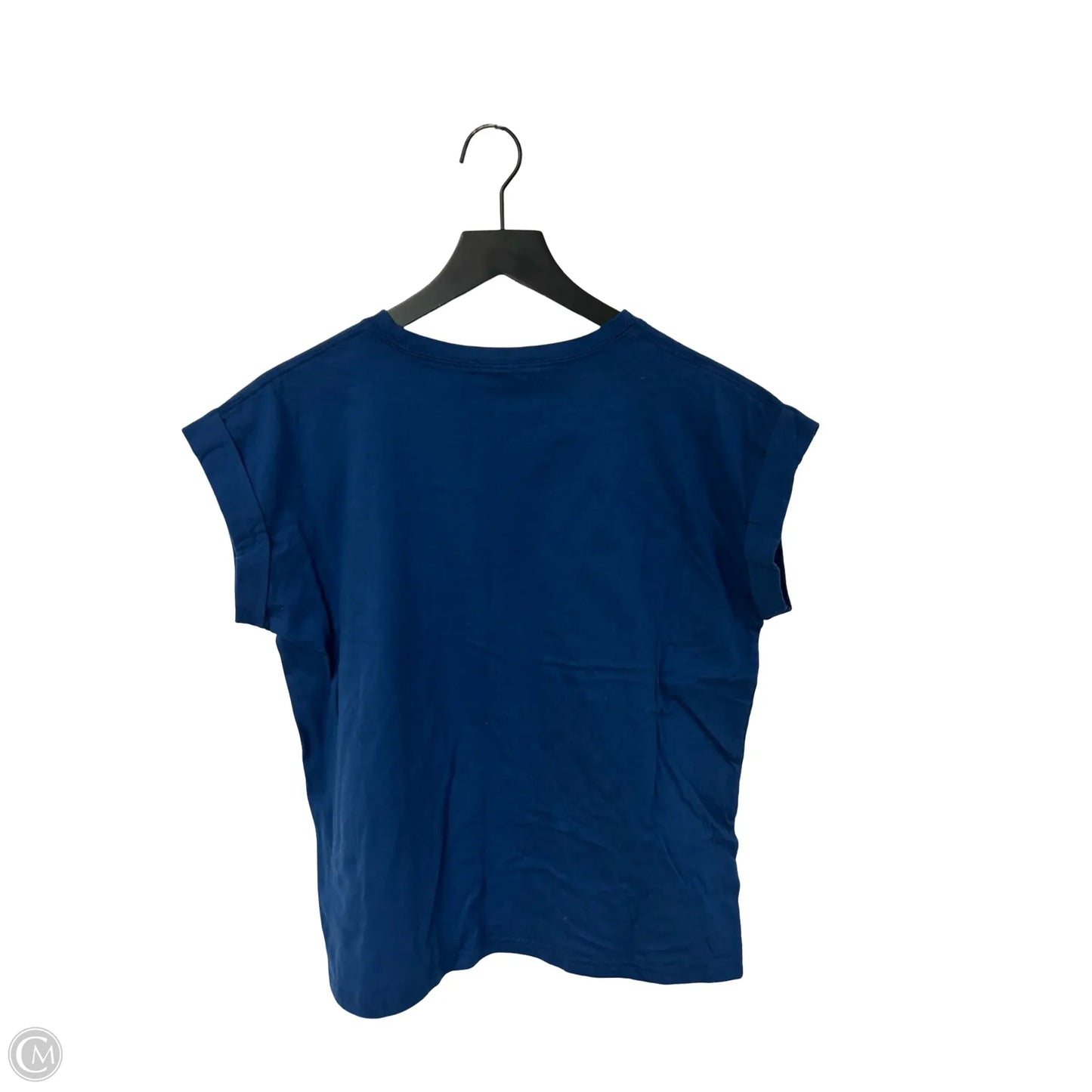 Top Short Sleeve Basic By Zenana In Blue, Size: S