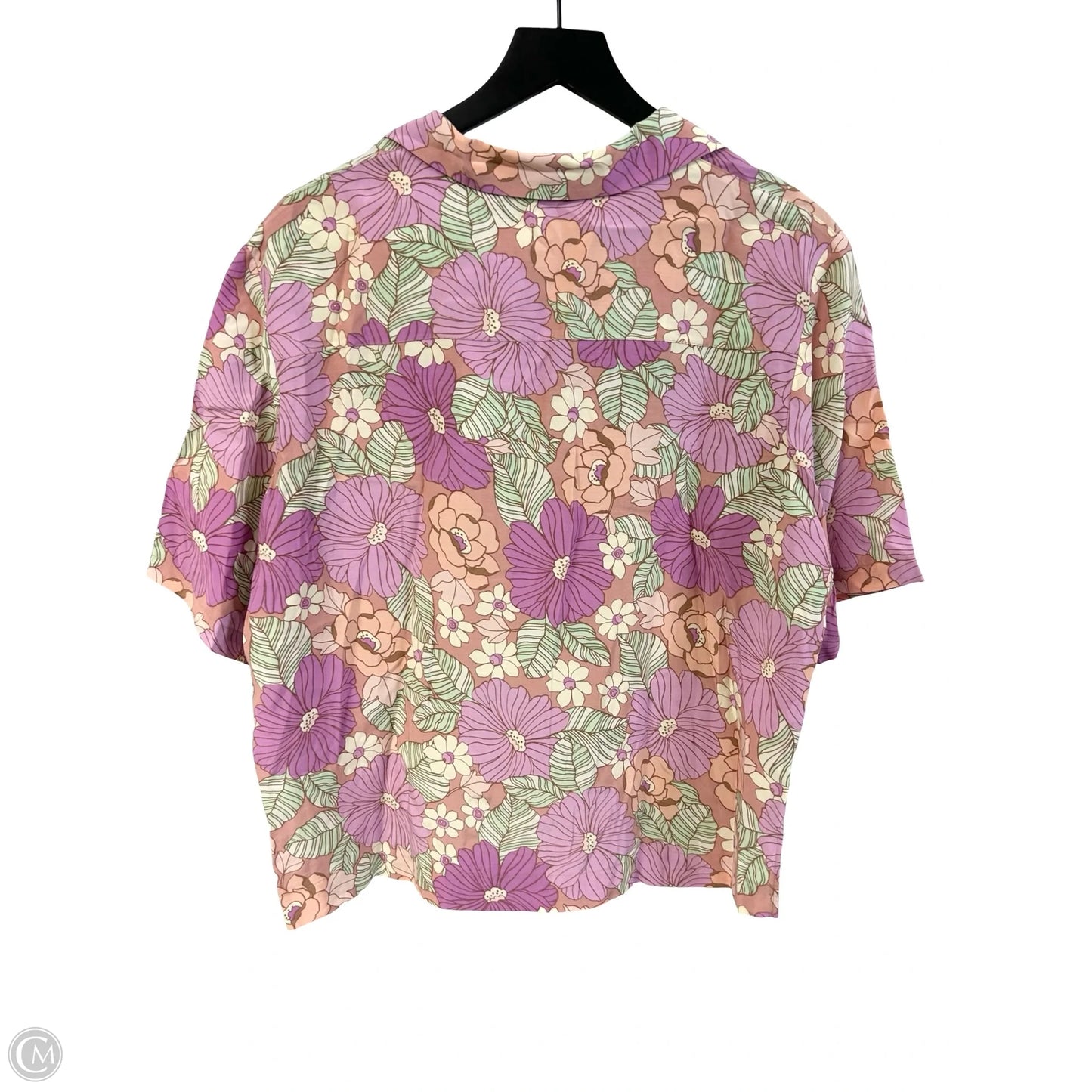 Blouse Short Sleeve By Cma In Floral Print, Size: 8