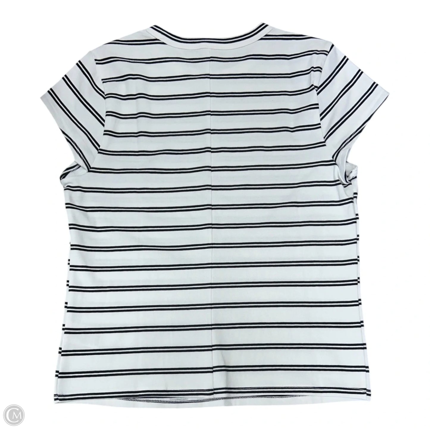 Top Short Sleeve Basic By Free Assembly In Striped Pattern, Size: M