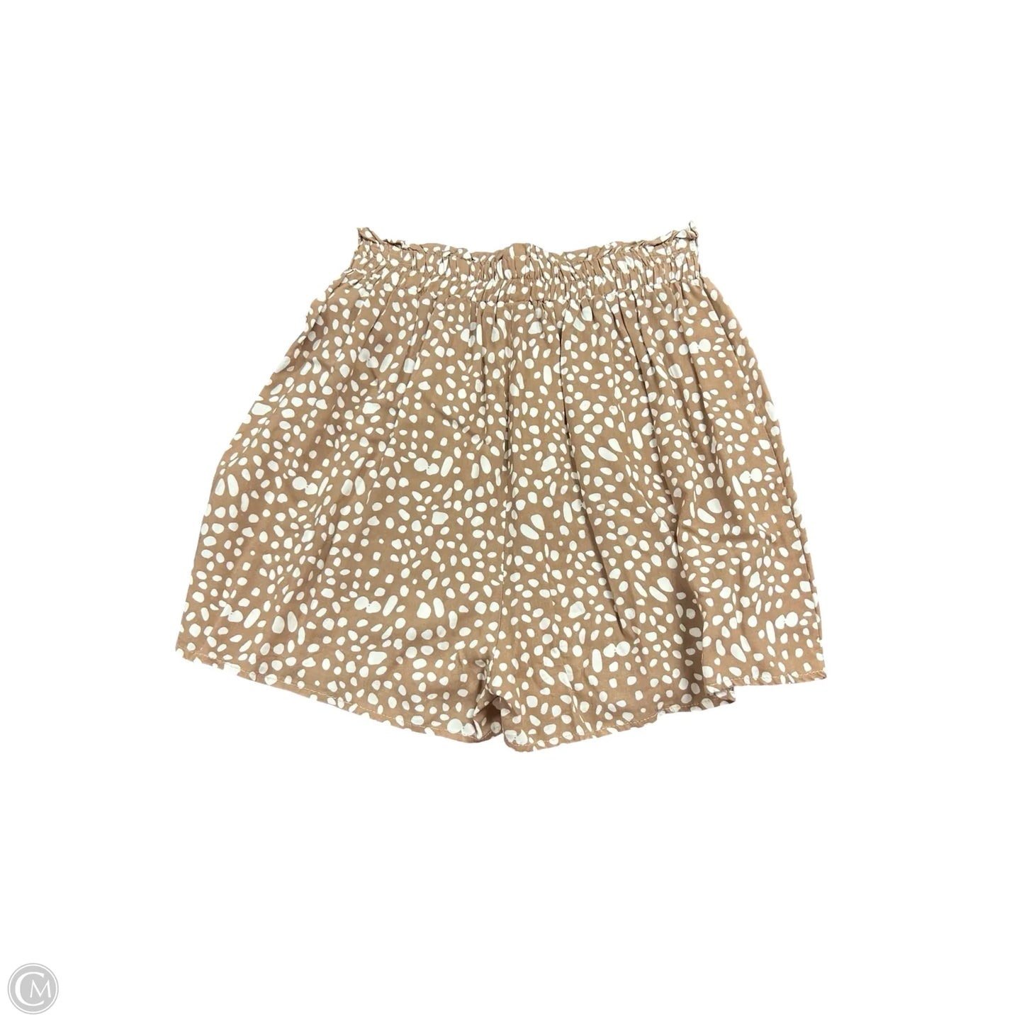 Skort By Main Strip In Tan & White, Size: S