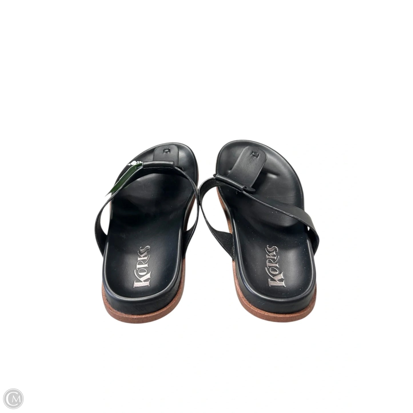 Sandals Flats By Korks In Black, Size: 9