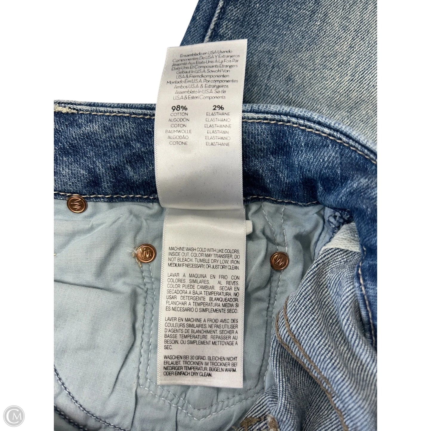 Jeans Skinny By Mother In Blue Denim, Size: 0