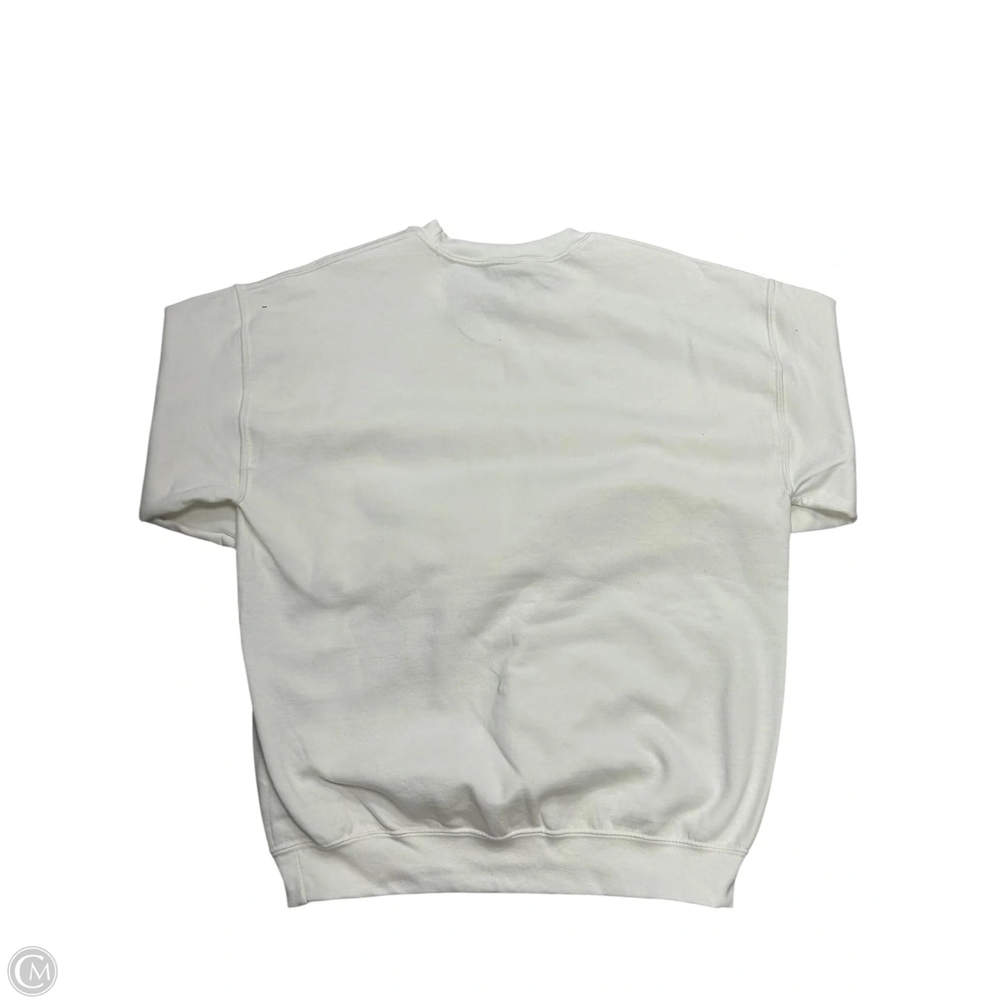 Sweatshirt Crewneck By Gildan In White, Size: M