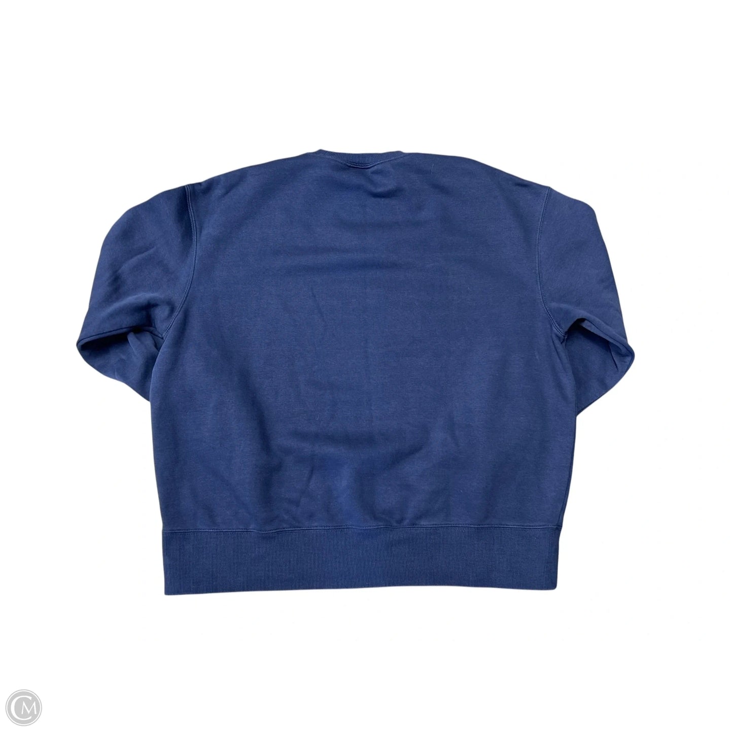 Athletic Sweatshirt Crewneck By Nike In Blue, Size: M