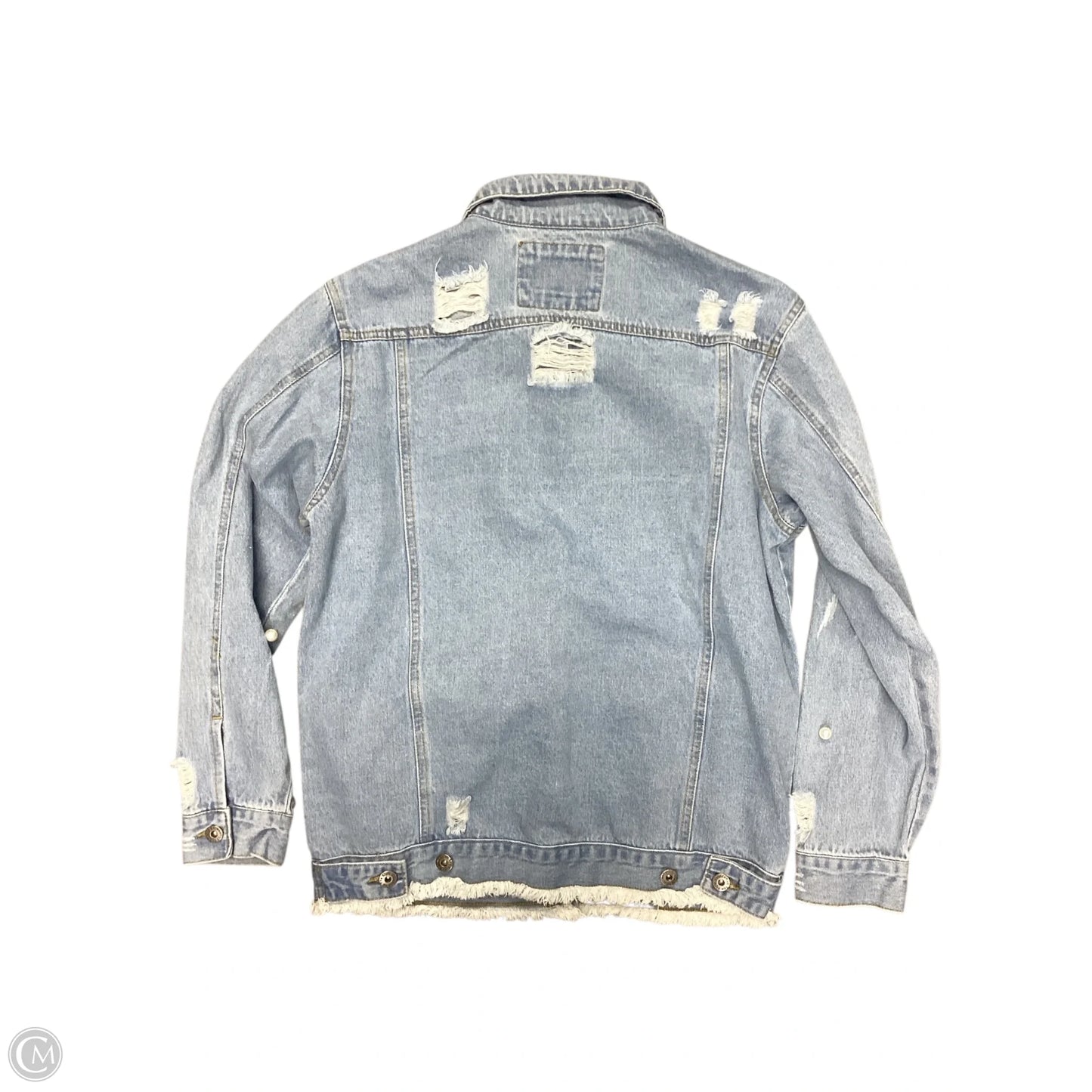 Jacket Denim By Clothes Mentor In Blue Denim, Size: L
