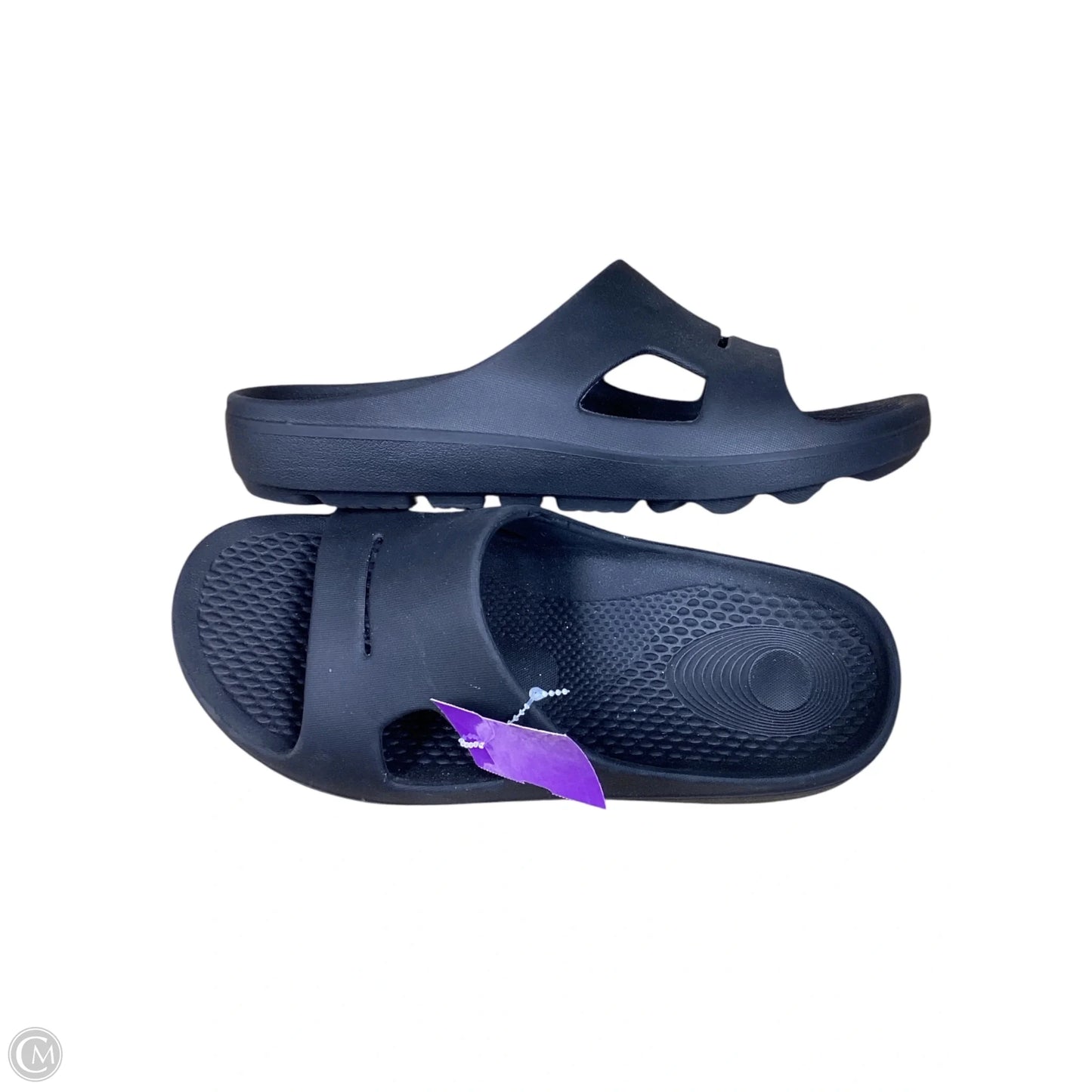 Sandals Flats By Clothes Mentor In Black, Size: 8
