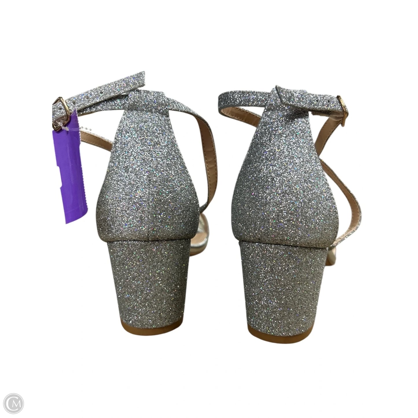 Sandals Heels Block By Allegra K In Silver, Size: 9