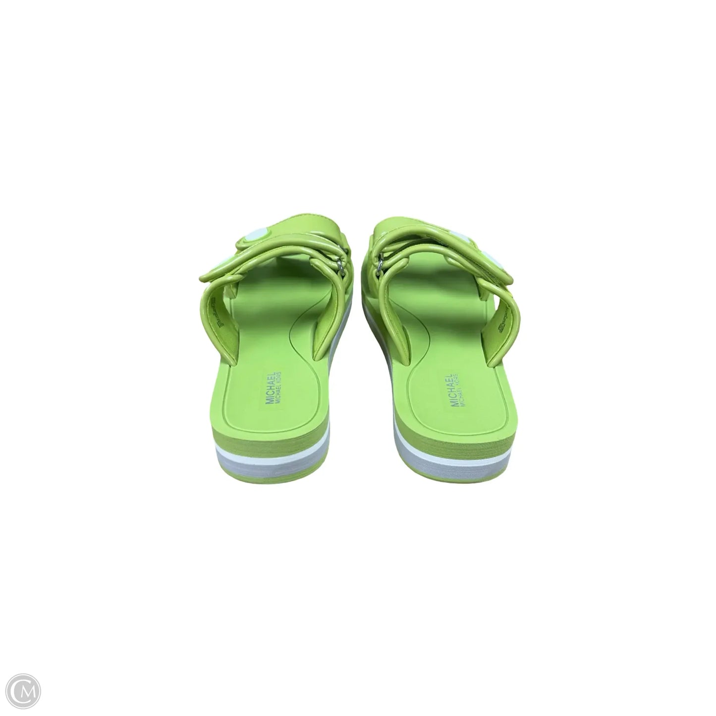 Sandals Flats By Michael By Michael Kors In Green, Size: 9