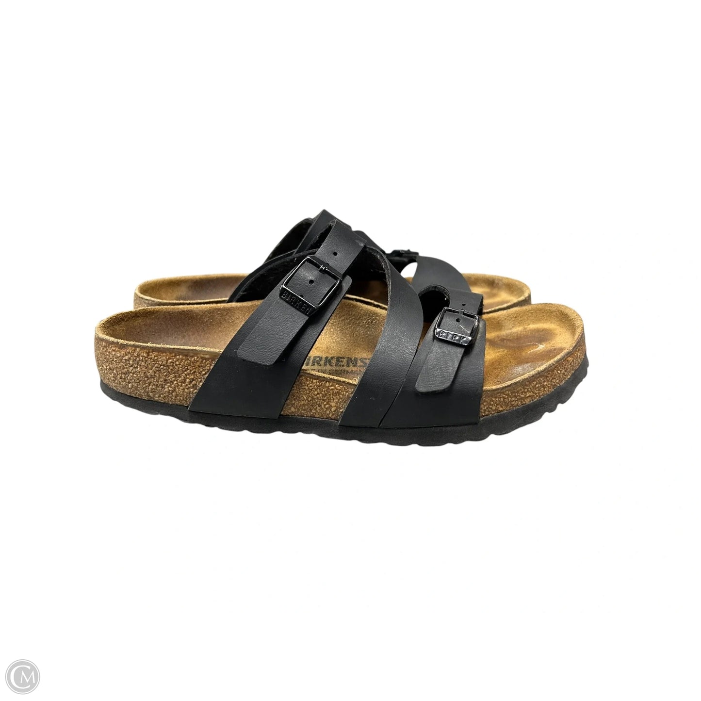 Sandals Flats By Birkenstock In Black, Size: 6