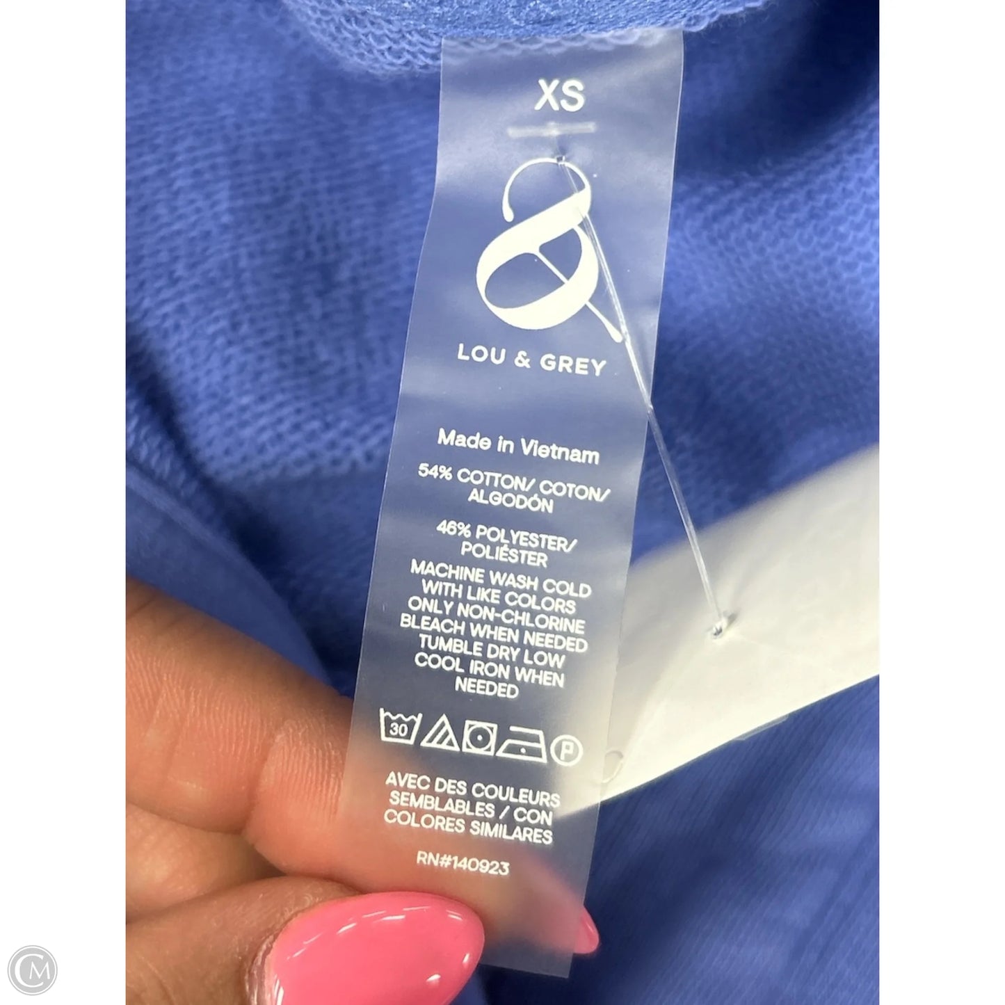 Sweatshirt Collar By Lou And Grey In Blue, Size: Xs