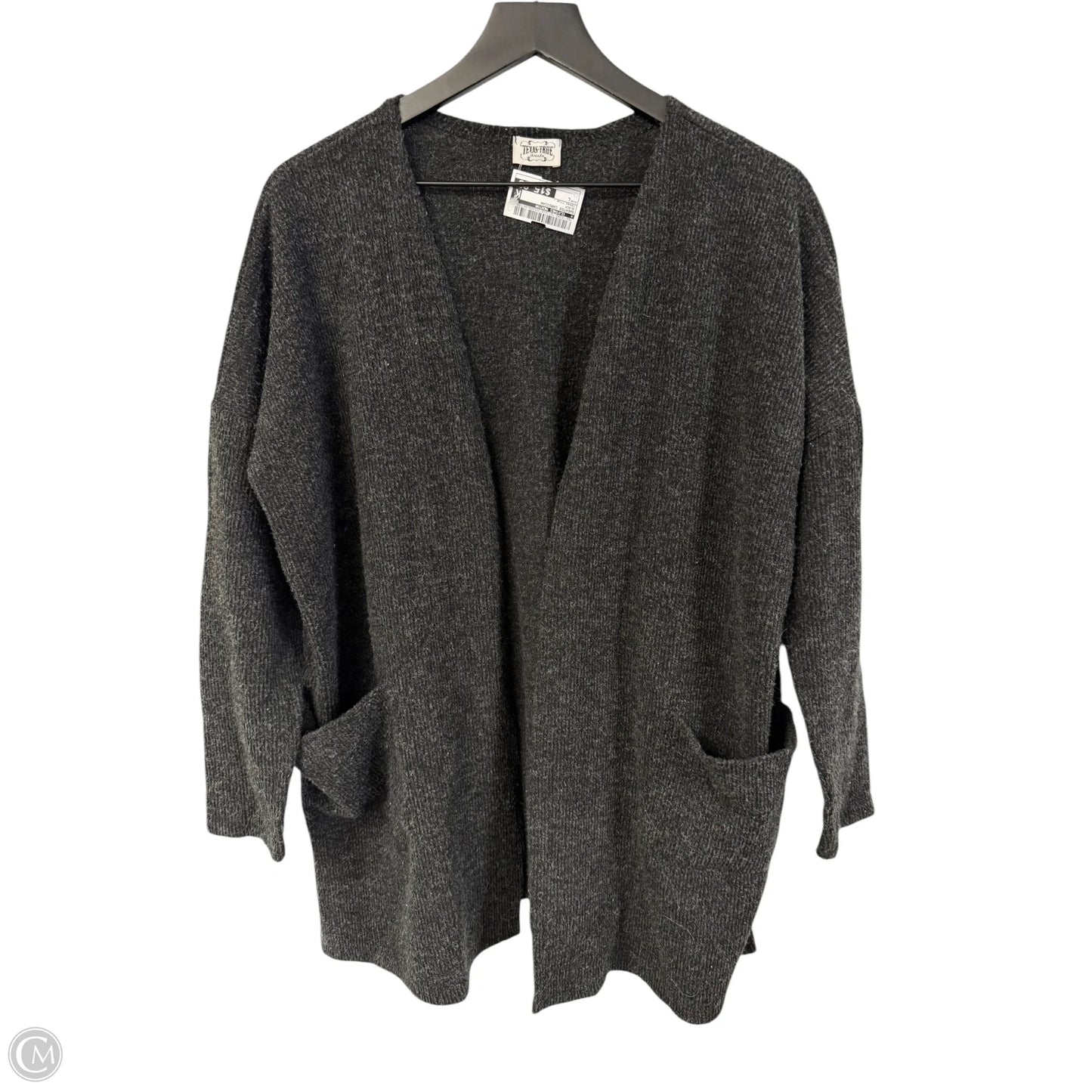 Sweater Cardigan By Clothes Mentor In Black, Size: L