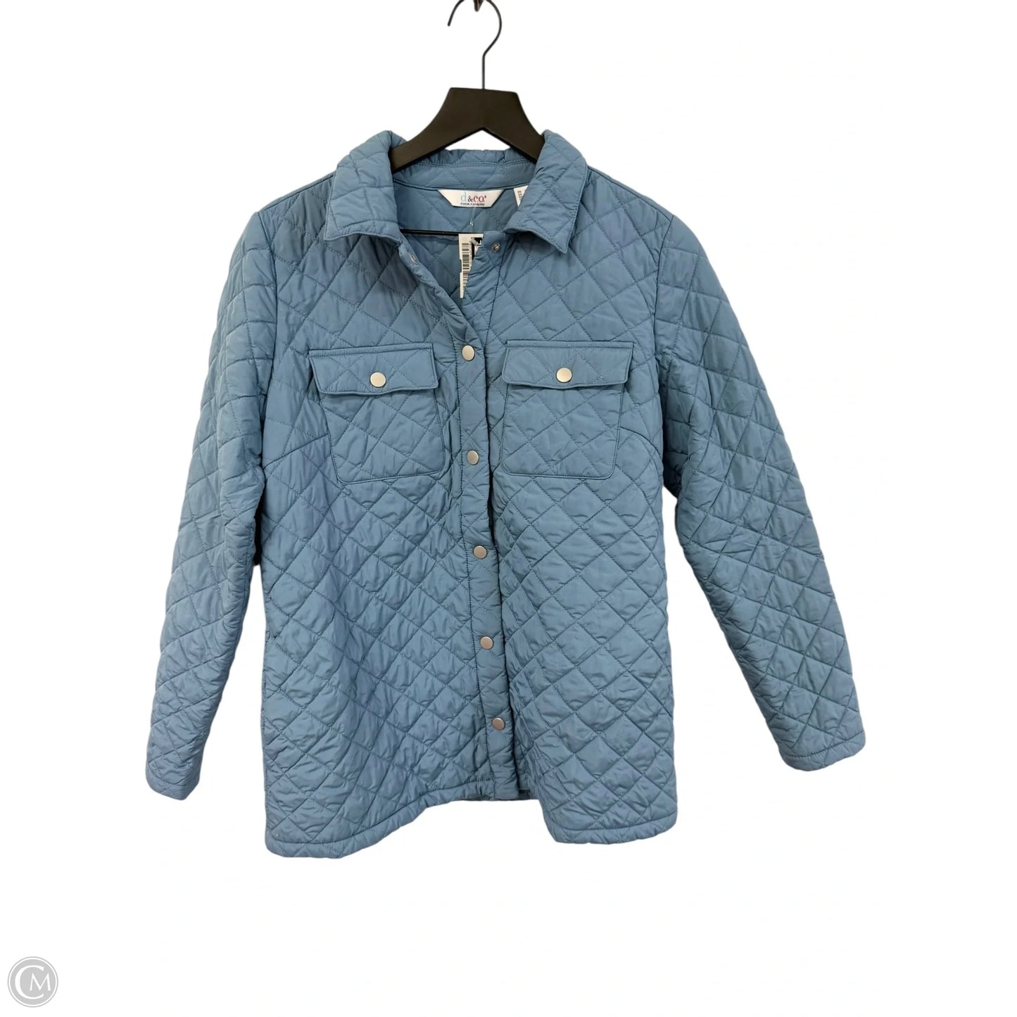 Jacket Puffer & Quilted By Denim And Company In Blue, Size: Xs