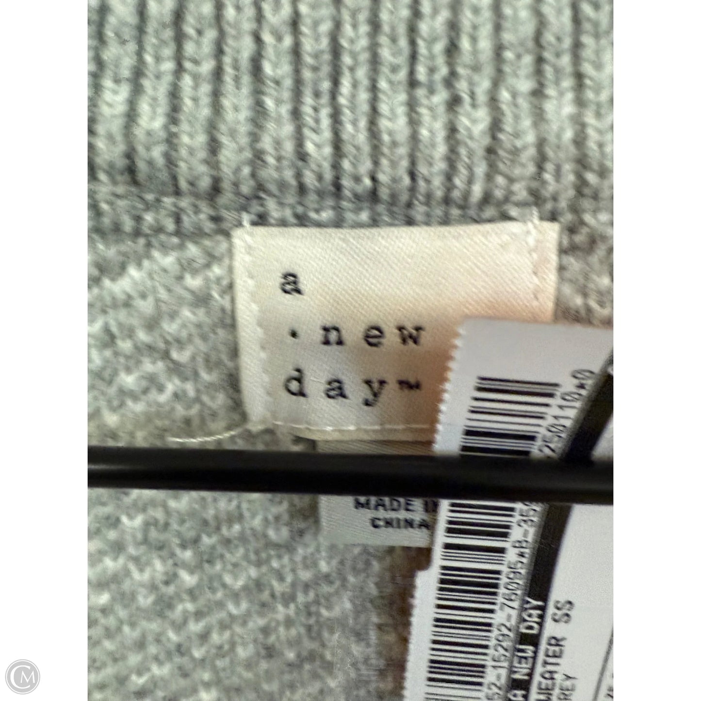 Sweater Short Sleeve By A New Day In Grey, Size: S