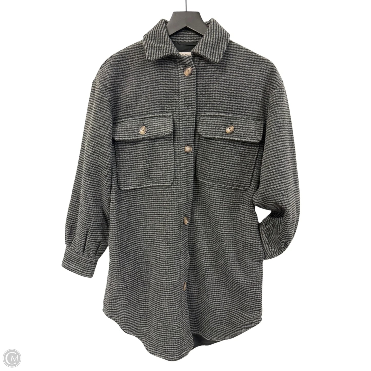 Jacket Shirt By Clothes Mentor In Grey, Size: Xxs