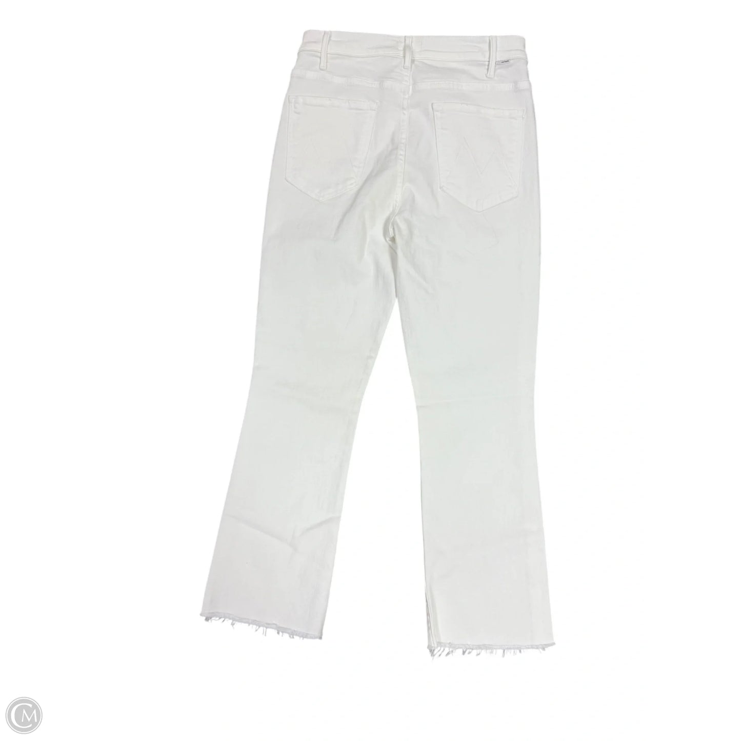 Jeans Straight By Mother Jeans In White Denim, Size: 10
