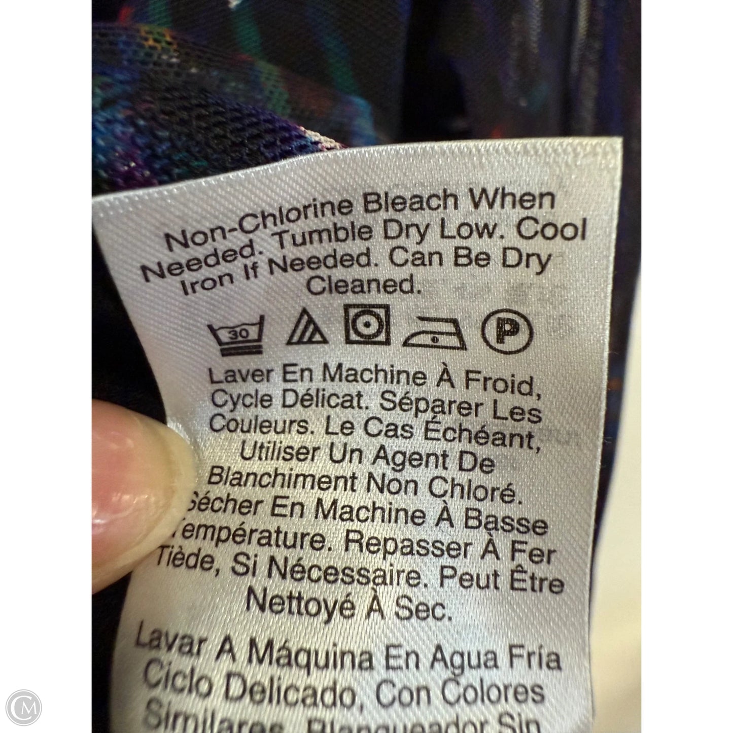 Top Long Sleeve By Dkny In Multi-colored, Size: Xl