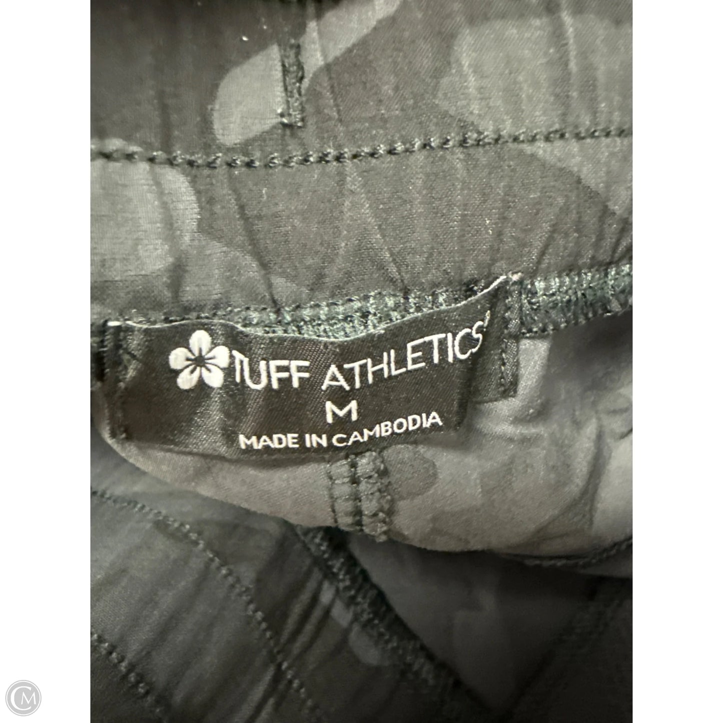 Athletic Shorts By Tuff Athletics In Black & Grey, Size: M