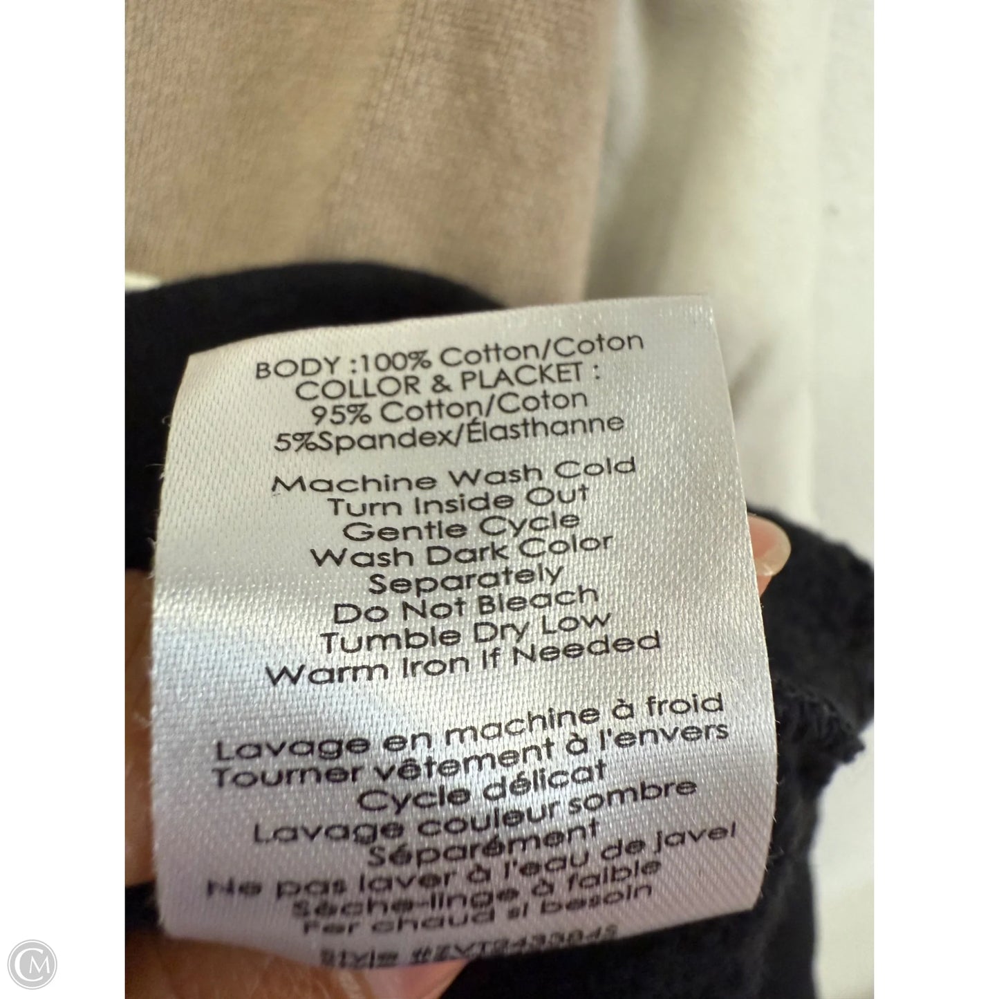 Sweatshirt Collar By Z Supply In Black & Tan, Size: S