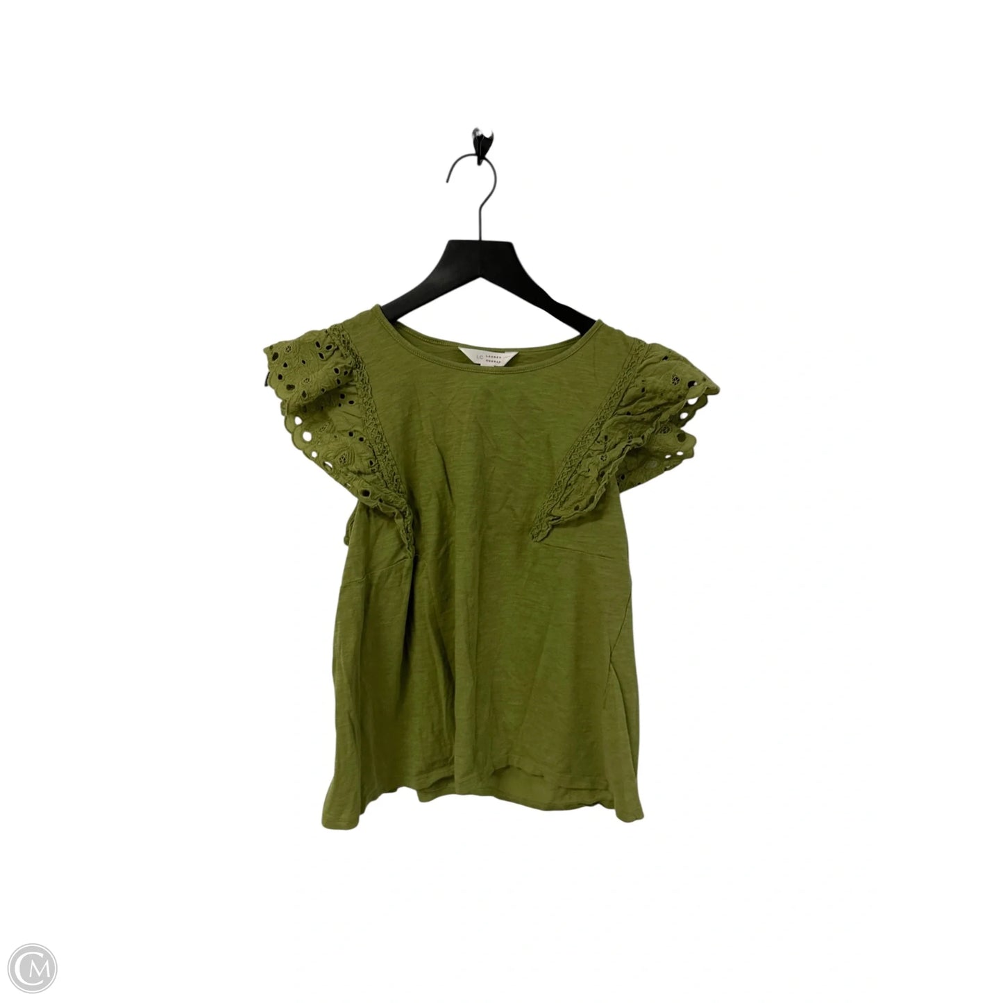 Top Short Sleeve By Lc Lauren Conrad In Green, Size: M