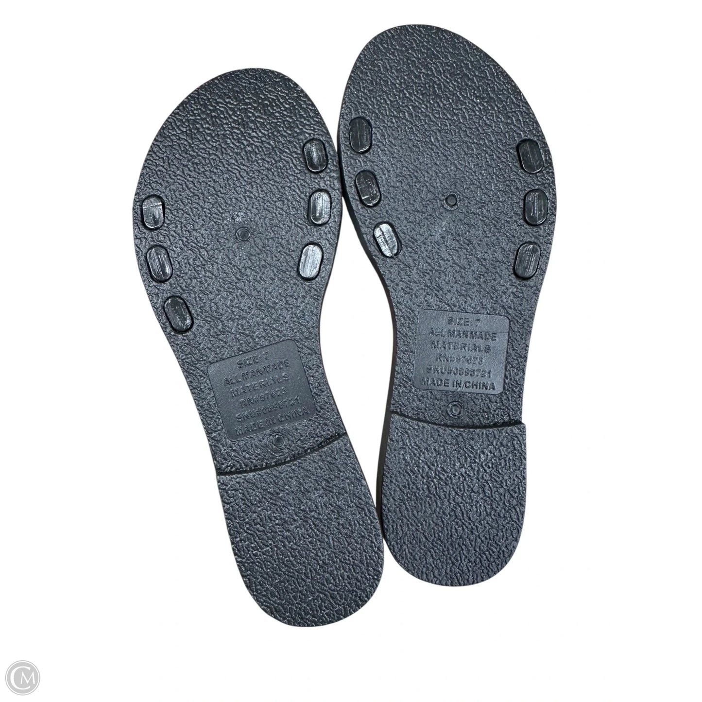 Sandals Flats By Just Be In Silver, Size: 7