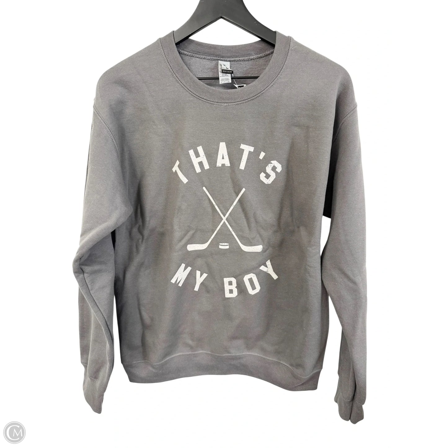 Sweatshirt Crewneck By Gildan In Grey, Size: S