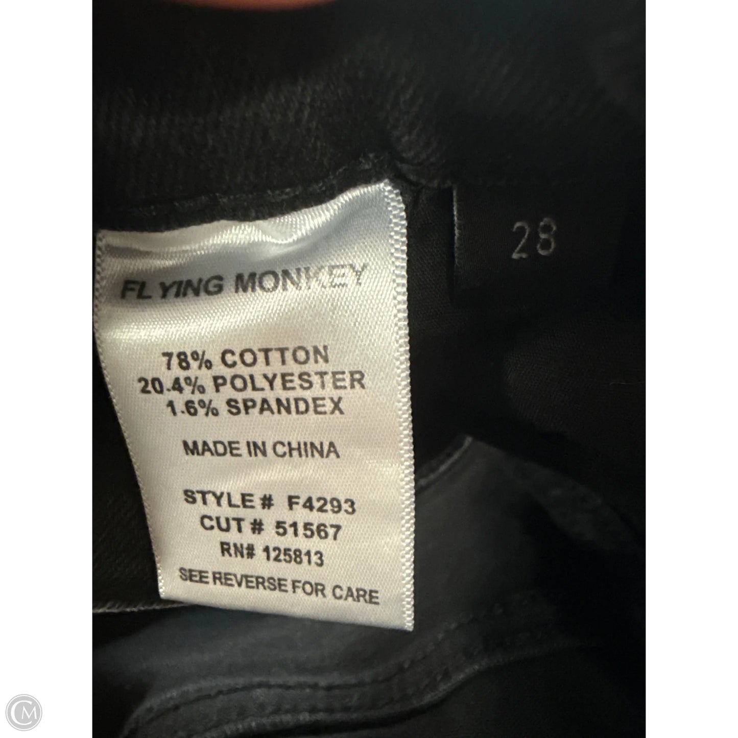 Jeans Straight By Flying Monkey In Black Denim, Size: 6