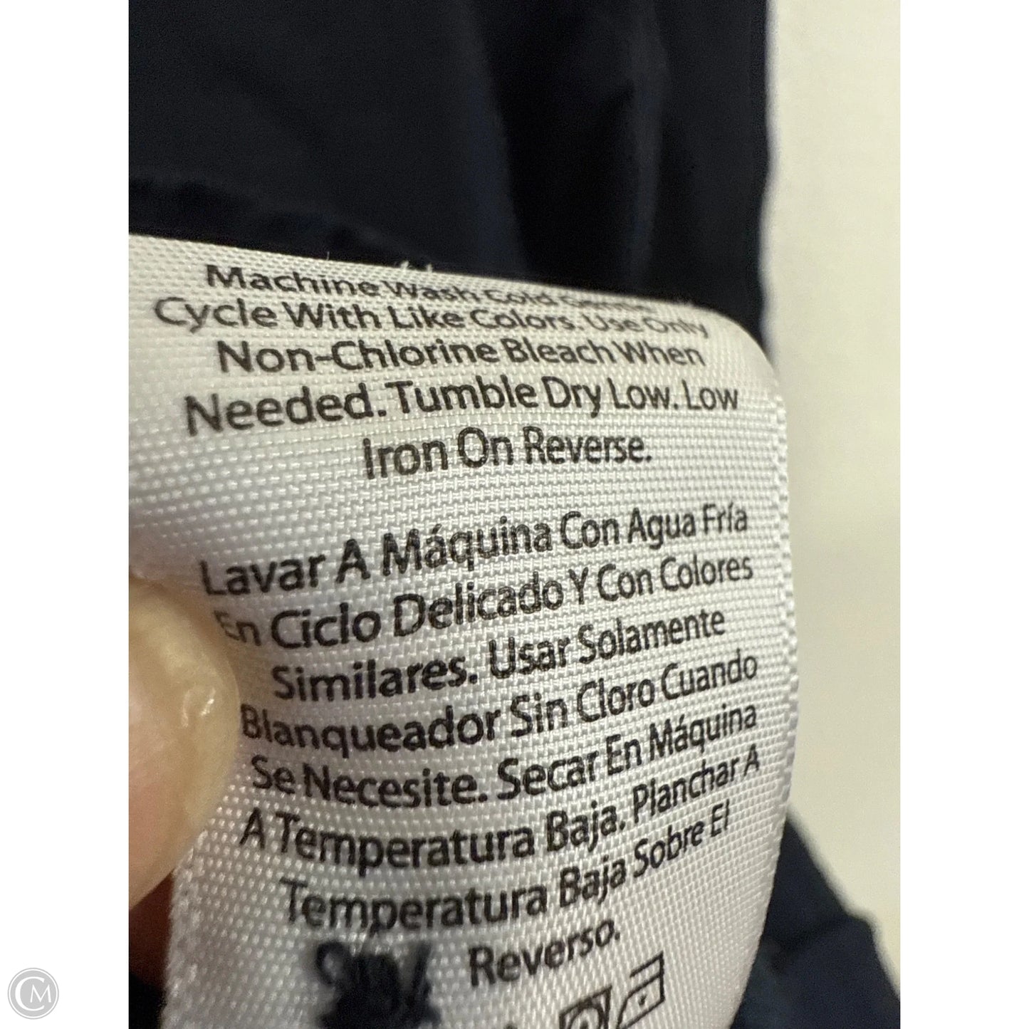 Blouse Long Sleeve By Clothes Mentor In Navy, Size: L