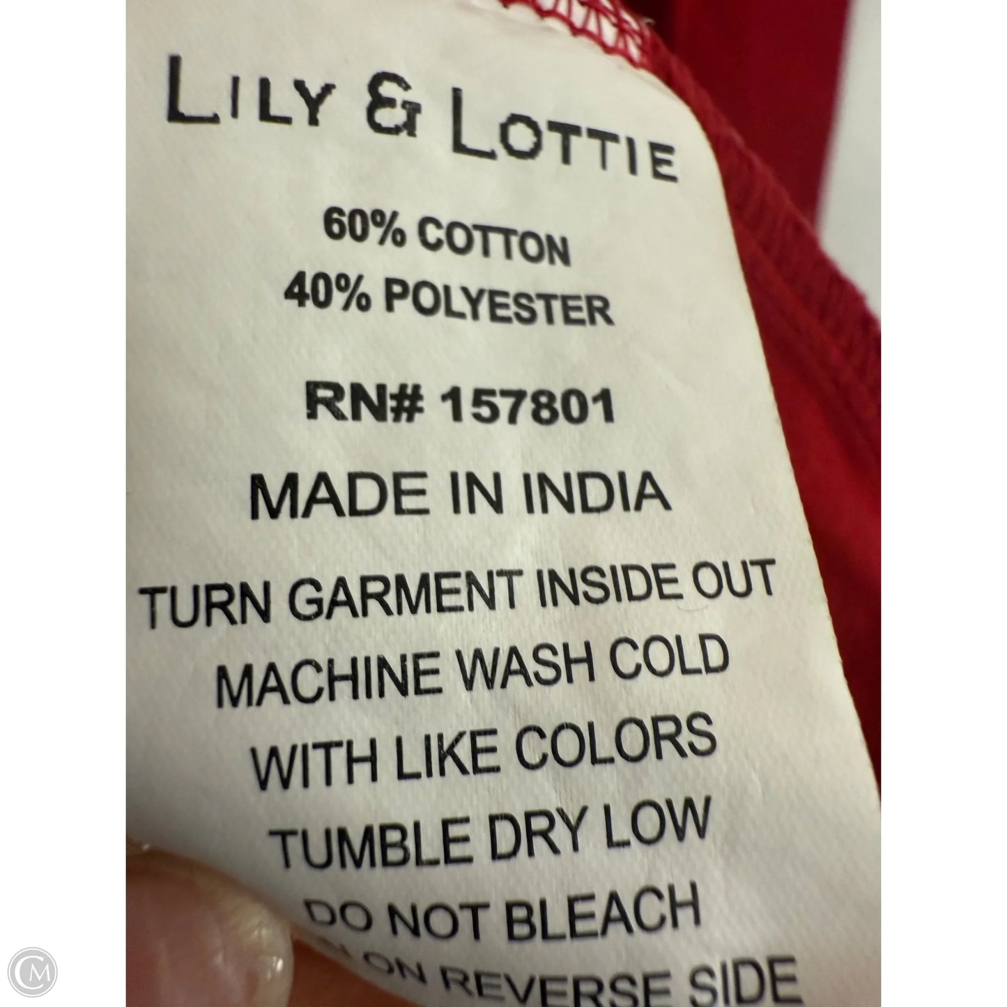 Top Long Sleeve Basic By Clothes Mentor In Red, Size: M