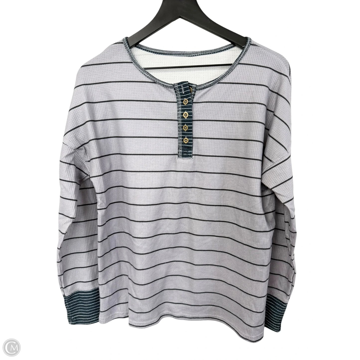Top Long Sleeve Basic By Cmf In Grey, Size: M