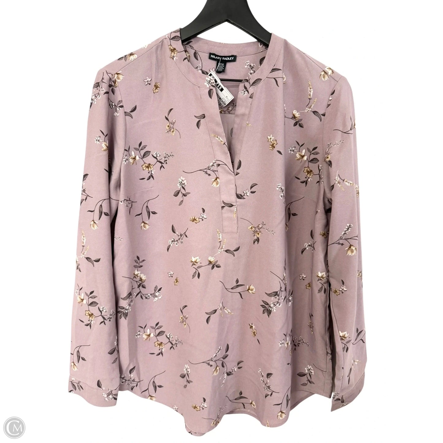Top Long Sleeve By Hilary Radley In Purple, Size: M