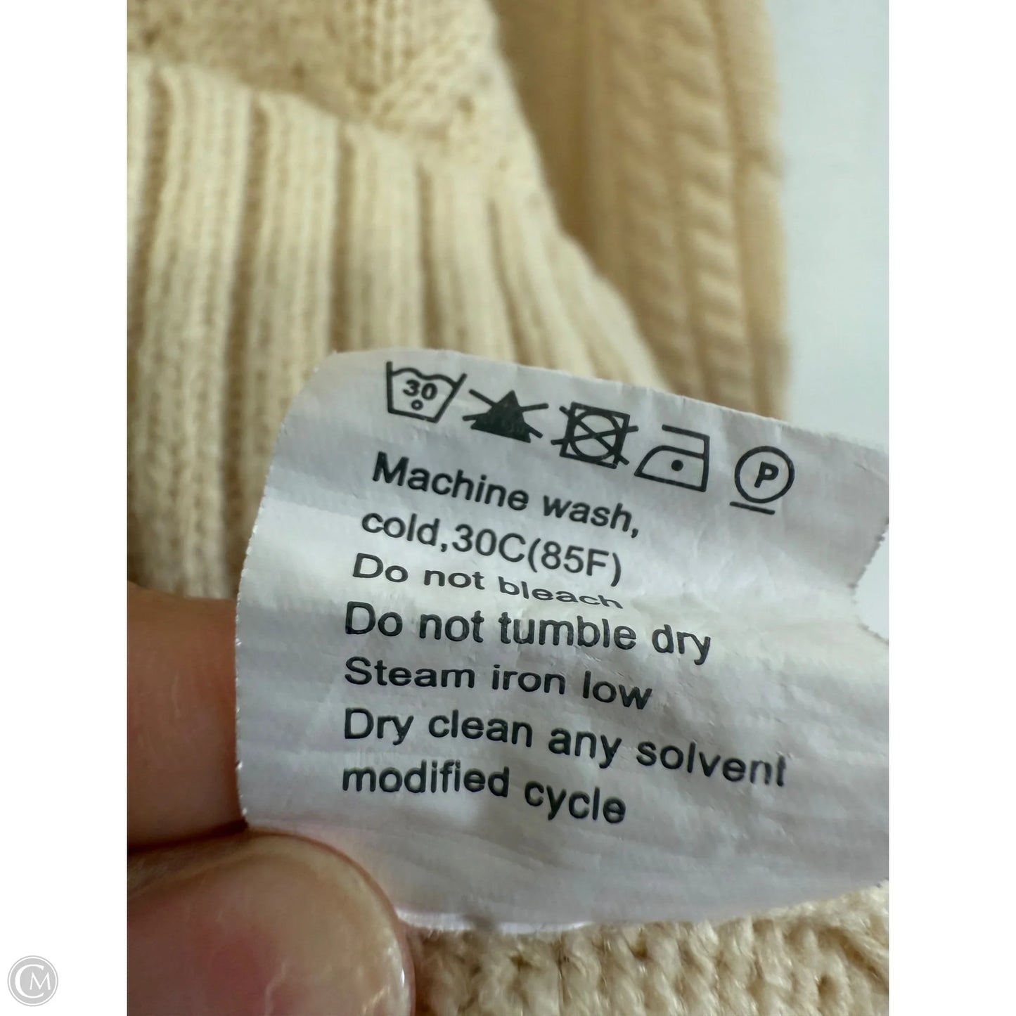 Sweater By Cmf In Cream, Size: Xl