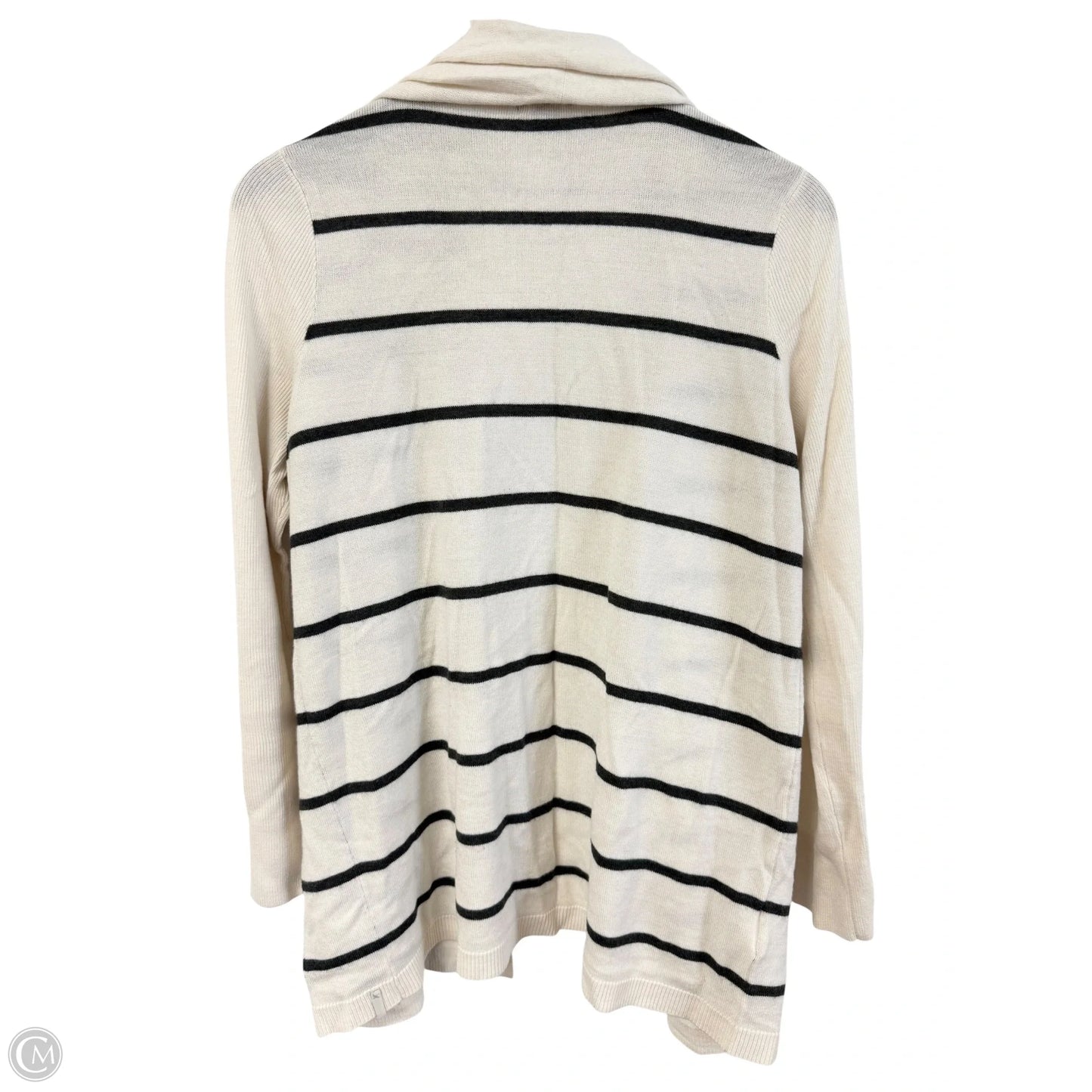 Cardigan By Eddie Bauer In Grey & White, Size: L