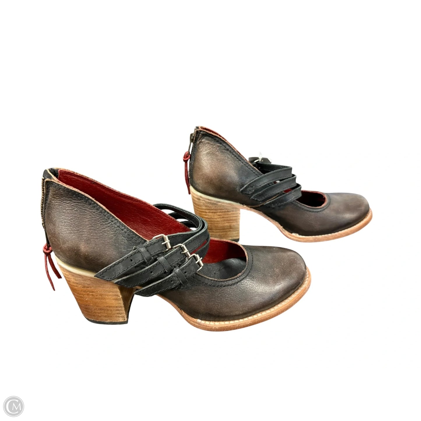 Shoes Heels Block By Freebird In Brown, Size: 10