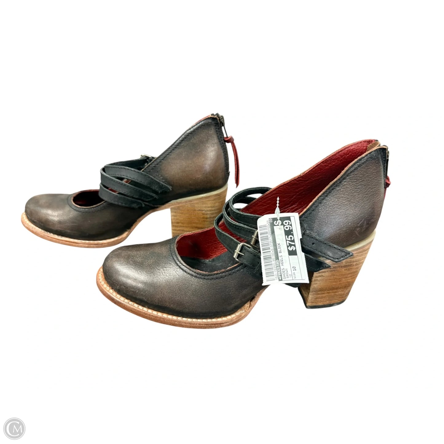 Shoes Heels Block By Freebird In Brown, Size: 10