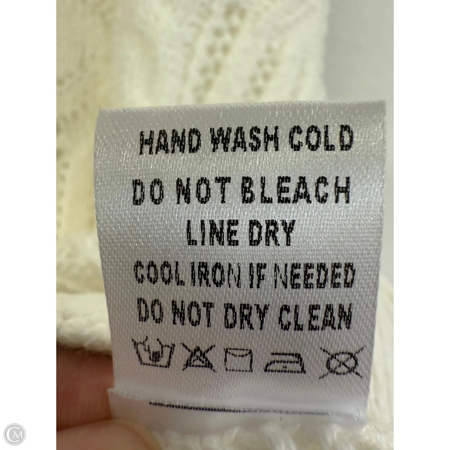 Sweater Short Sleeve By Cmc In White, Size: S