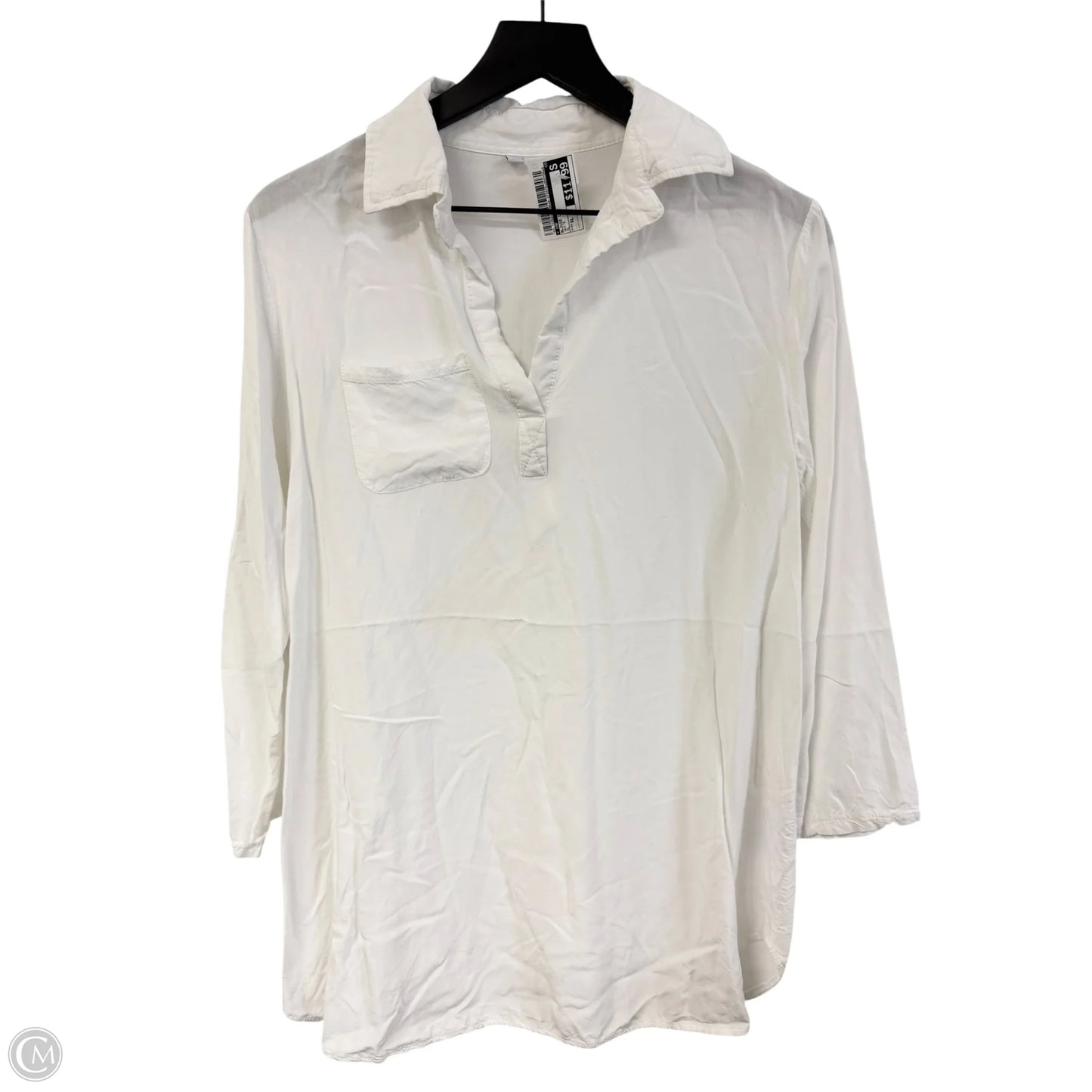 Blouse Long Sleeve By Cmf In White, Size: Xl