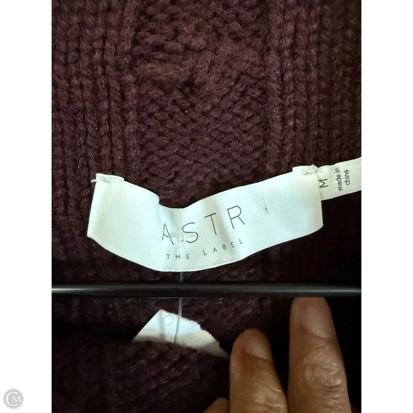 Sweater By Astr In Maroon, Size: M