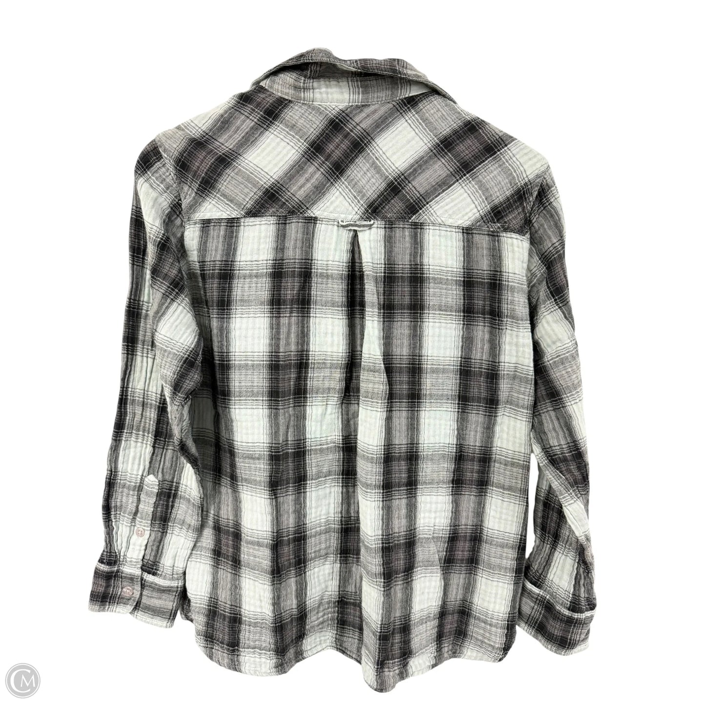 Blouse Long Sleeve By Clothes Mentor In Black & Blue, Size: L