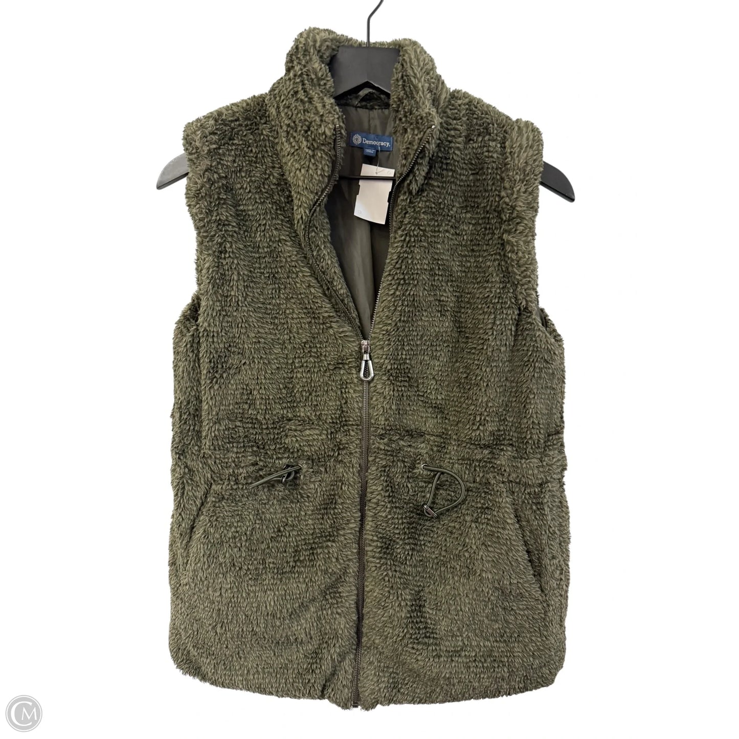 Vest Faux Fur & Sherpa By Democracy In Green, Size: Xs