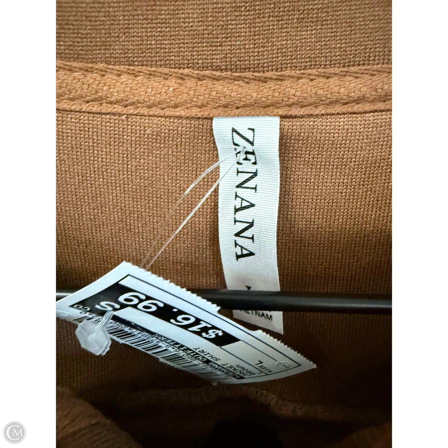 Jacket Shirt By Zenana Outfitters In Brown, Size: L