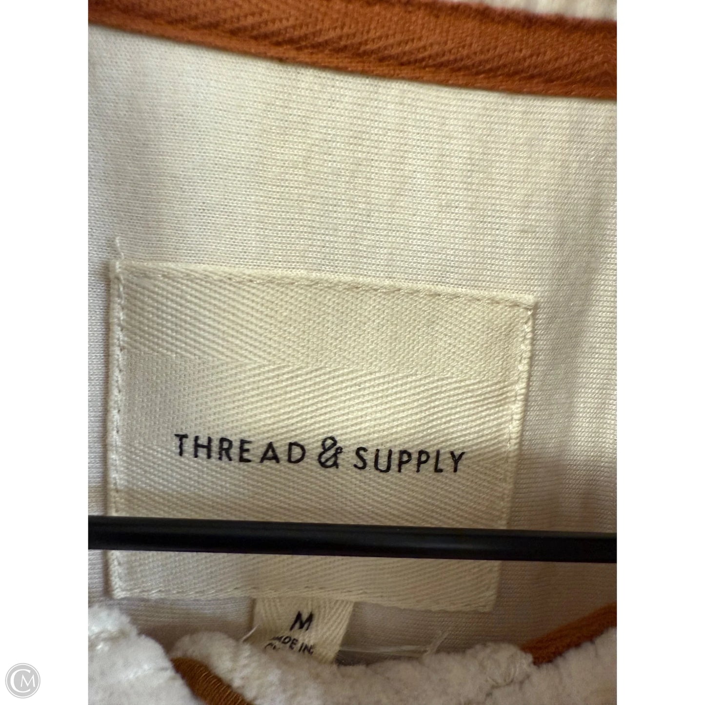 Jacket Shirt By Thread And Supply In Cream, Size: M