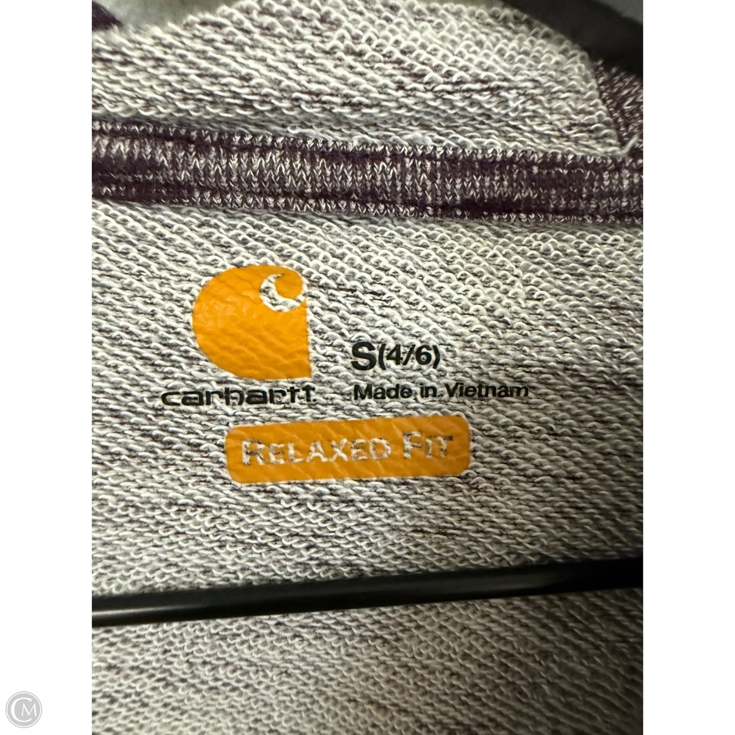 Sweatshirt Hoodie By Carhartt In Purple, Size: S