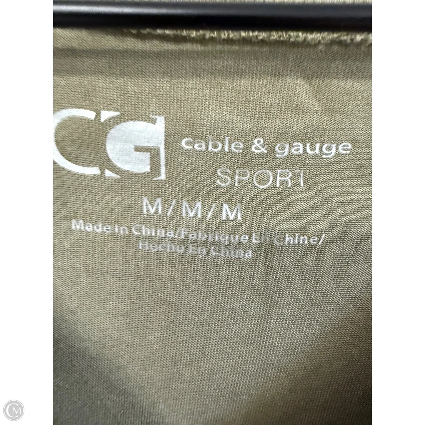 Top Short Sleeve Basic By Cable And Gauge In Green, Size: M