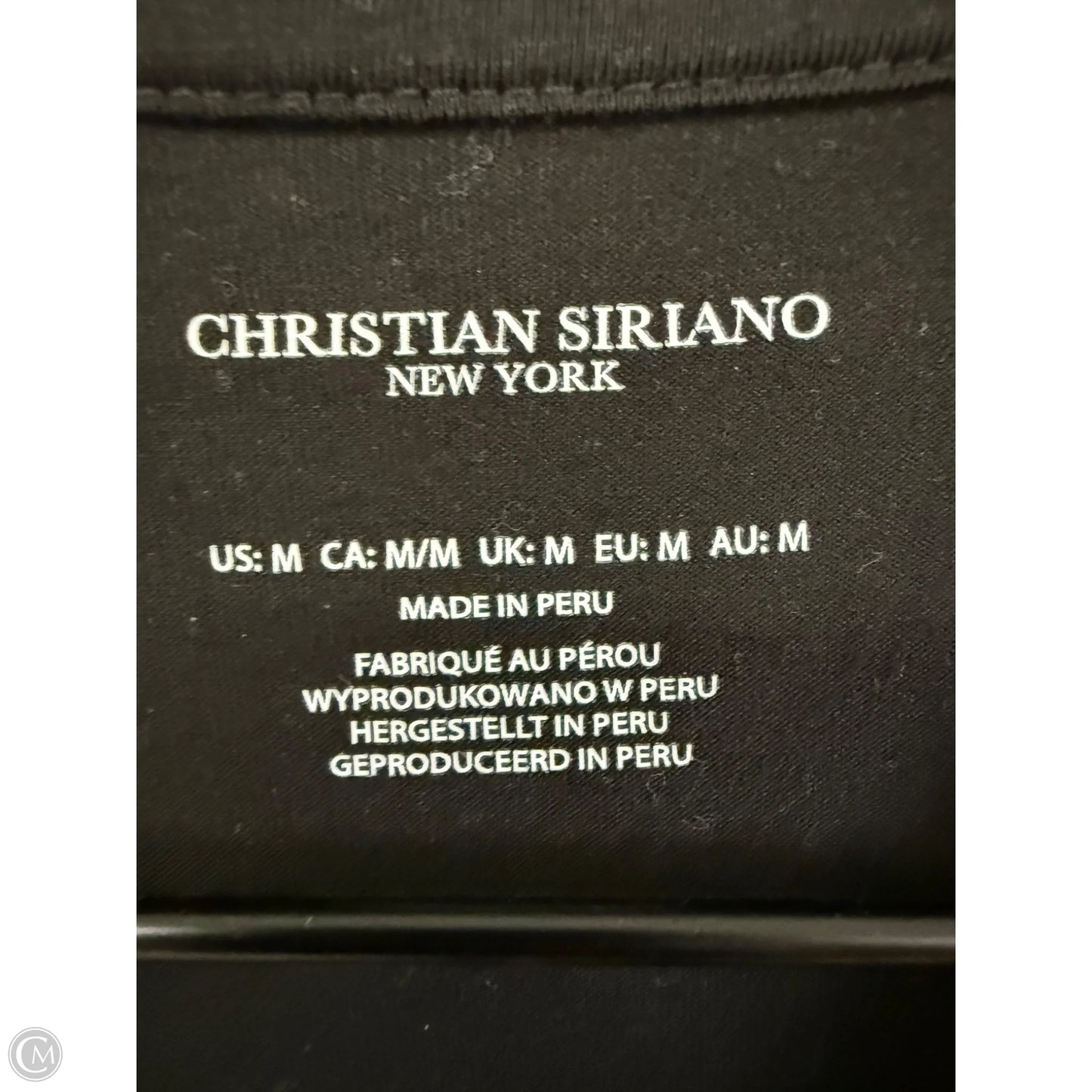 Top Short Sleeve Basic By Christian Siriano In Black, Size: M