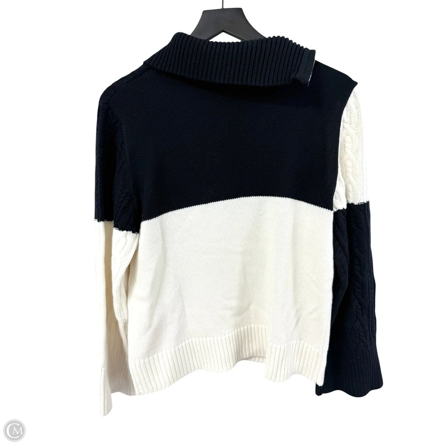 Sweater By Clothes Mentor In Black & White, Size: M